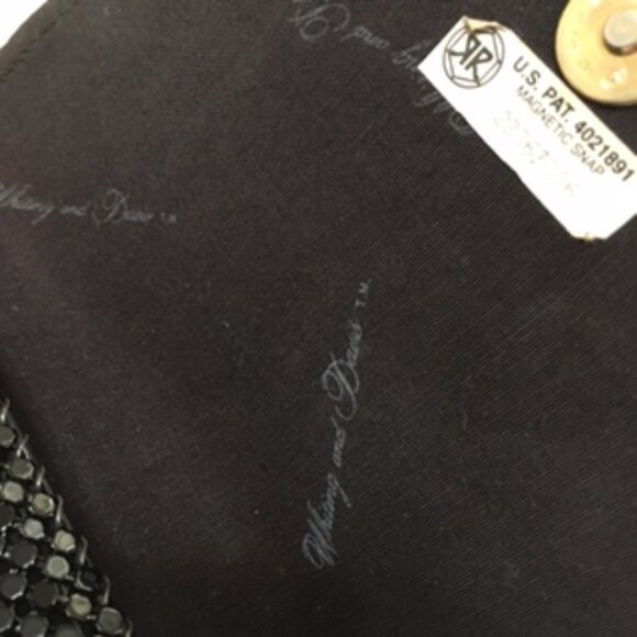 Vintage Whiting & Davis Black Mesh Envelope Style Bag - Picture 4 of 12